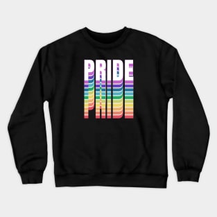 Rainbow Pride Stacked Colors Crewneck Sweatshirt